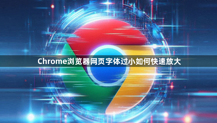 Chrome浏览器网页字体过小如何快速放大1