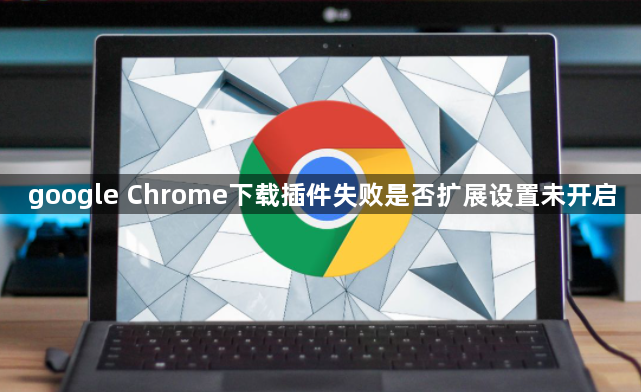 google Chrome下载插件失败是否扩展设置未开启1