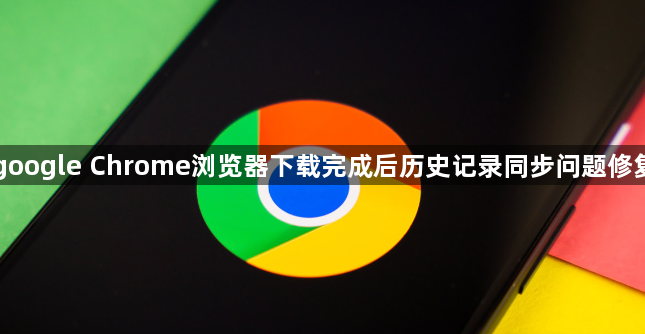 google Chrome浏览器下载完成后历史记录同步问题修复1