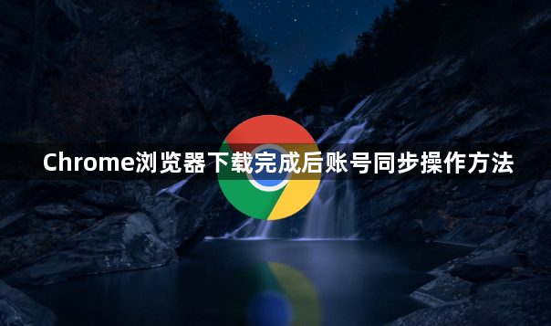 Chrome浏览器下载完成后账号同步操作方法1