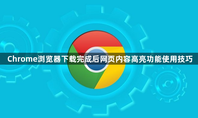 Chrome浏览器下载完成后网页内容高亮功能使用技巧1