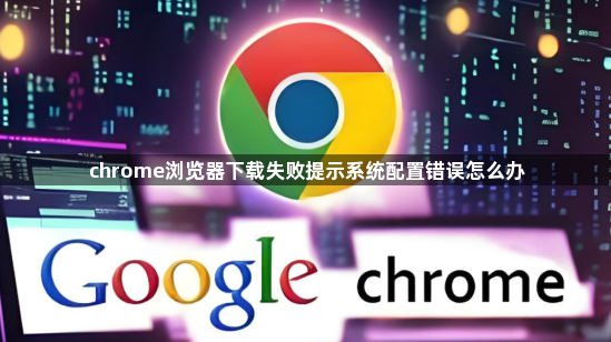 chrome浏览器下载失败提示系统配置错误怎么办1