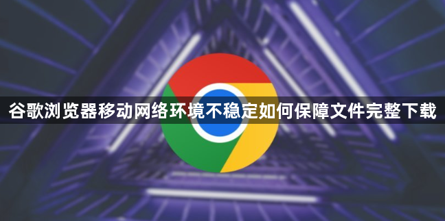 谷歌浏览器移动网络环境不稳定如何保障文件完整下载1