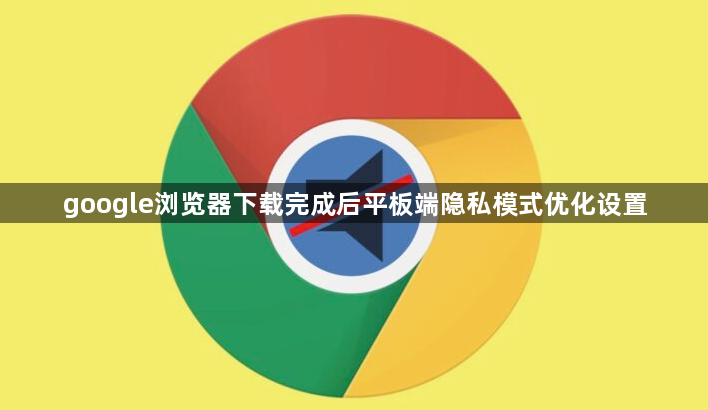 google浏览器下载完成后平板端隐私模式优化设置1