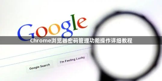 Chrome浏览器密码管理功能操作详细教程1
