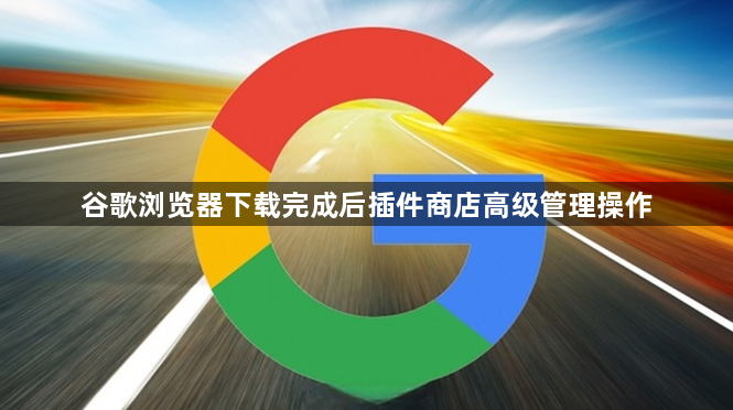 谷歌浏览器下载完成后插件商店高级管理操作1