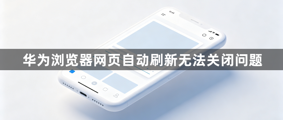 华为浏览器网页自动刷新无法关闭问题1