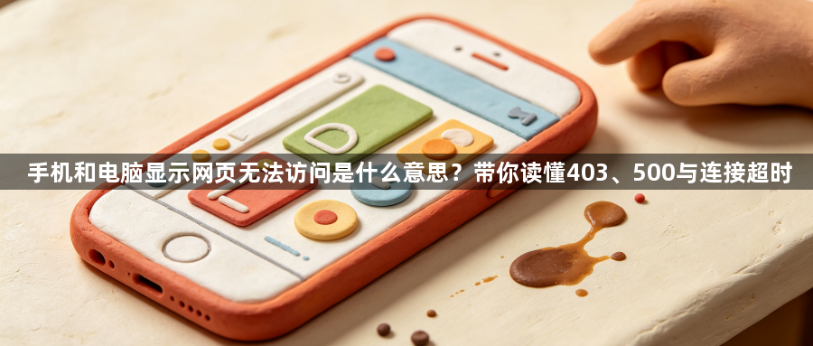 手机和电脑显示网页无法访问是什么意思?带你读懂403、500与连接超时1