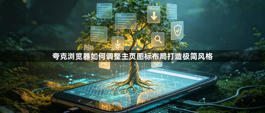 夸克浏览器如何调整主页图标布局打造极简风格1