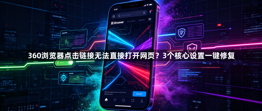 360浏览器点击链接无法直接打开网页？3个核心设置一键修复1