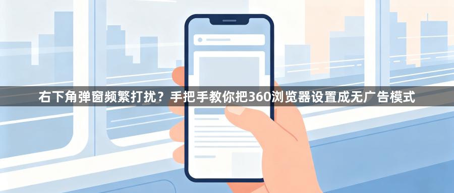 右下角弹窗频繁打扰?手把手教你把360浏览器设置成无广告模式1
