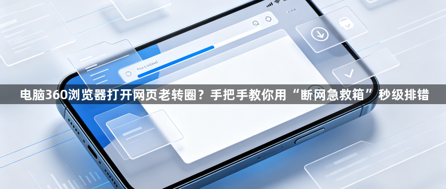 电脑360浏览器打开网页老转圈？手把手教你用“断网急救箱”秒级排错1