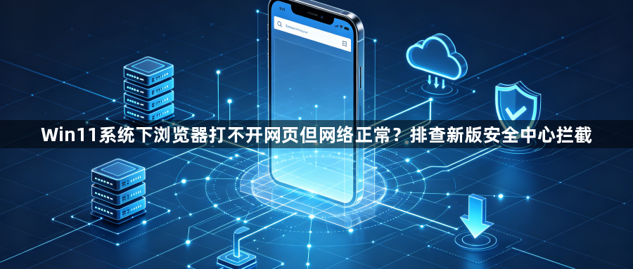 Win11系统下浏览器打不开网页但网络正常?排查新版安全中心拦截1